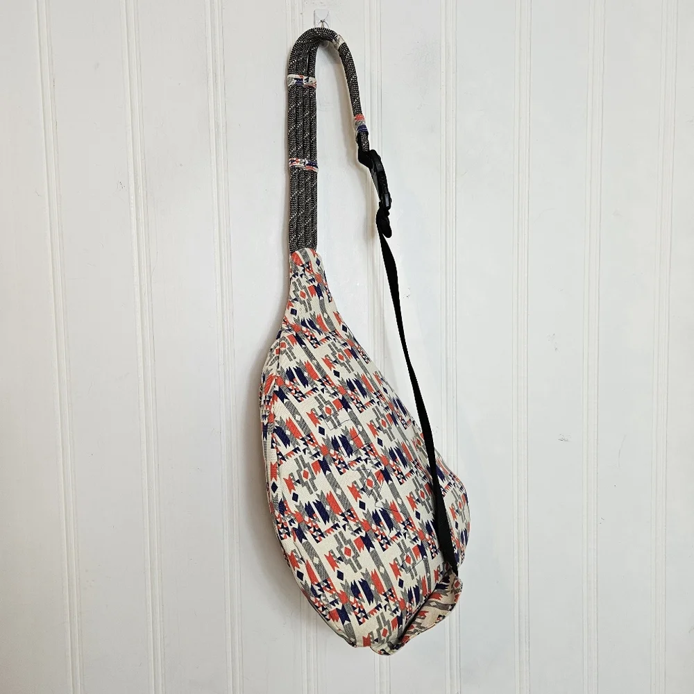 KAVU Rope Sling Bag Cotton Canvas Crossbody Hiking Outdoor Utility Pack